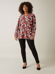 Evans Leopard Print Boho Jersey Top - Image 2 of 5