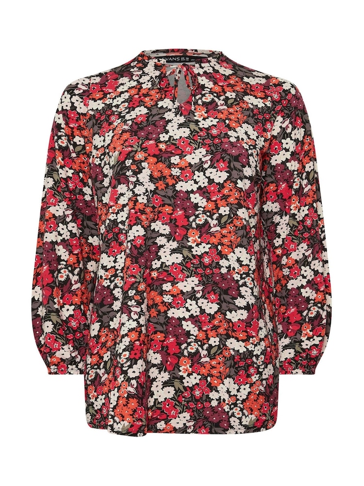 Evans Leopard Print Boho Jersey Top - Image 5 of 5
