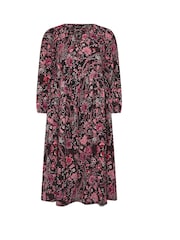 Evans Crinkle-Boho-Kleid in Schwarz - Bild 5 von 5
