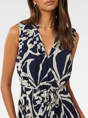 Forever New Blue Barbara Petite Sleeveless Pleated Dress - Image 3 of 4