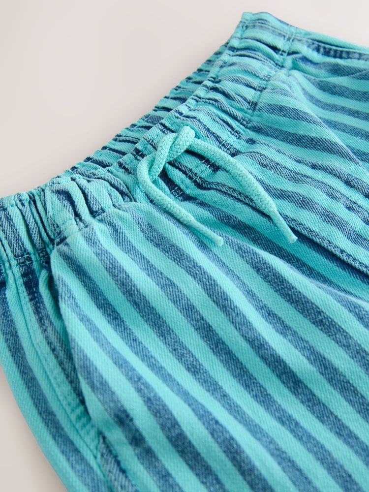 Blue Stripe Denim 100% Cotton Pull On Lightweight Jeans (3mths-7yrs) - Image 4 of 4 Blue Stripe Denim 100% Cotton Pull On Lightweight Jeans (3mths-7yrs) - Image 4 of 4