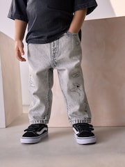 Grey Denim Distressed 100% Cotton Jeans (3mths-7yrs) - Image 1 of 8