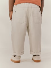Ecru 100% Cotton Pleat Front Jeans (3mths-7yrs) - Image 3 of 8