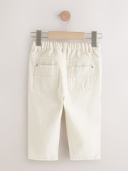 Ecru 100% Cotton Pleat Front Jeans (3mths-7yrs) - Image 6 of 8