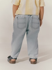 Bleach Denim 100% Cotton Pleat Front Jeans (3mths-7yrs) - Image 3 of 7