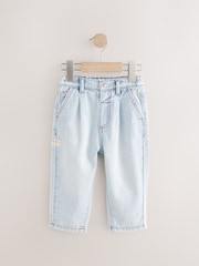 Bleach Denim 100% Cotton Pleat Front Jeans (3mths-7yrs) - Image 4 of 7