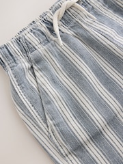 Blue/Ecru Stripe 100% Cotton Pull On Lightweight Jeans (3mths-7yrs) - Image 8 of 8