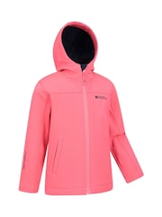 Mountain Warehouse Pink Exodus Kids Water Resistant Softshell Jacket - Image 1 of 5