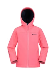 Mountain Warehouse Pink Exodus Kids Water Resistant Softshell Jacket - Image 3 of 5