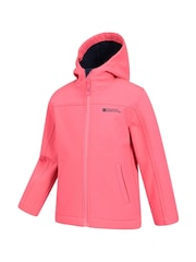 Mountain Warehouse Pink Exodus Kids Water Resistant Softshell Jacket - Image 4 of 5