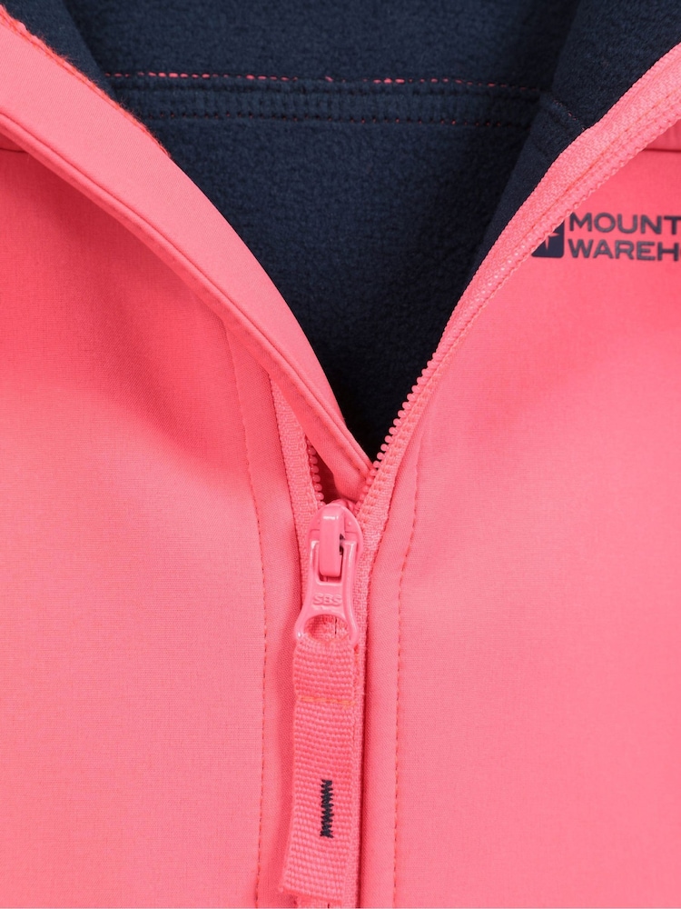 Mountain Warehouse Pink Exodus Kids Water Resistant Softshell Jacket - Image 5 of 5