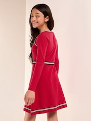 Lipsy Red Tipped Knitted Dress (5-16yrs) - Image 4 of 4