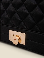 Sosandar Black Leather Quilted Shoulder Bag - Image 4 of 5