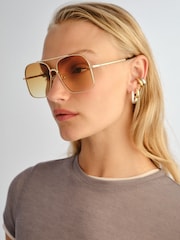 Le Specs Gold Civelle Sunglasses - Image 2 of 5