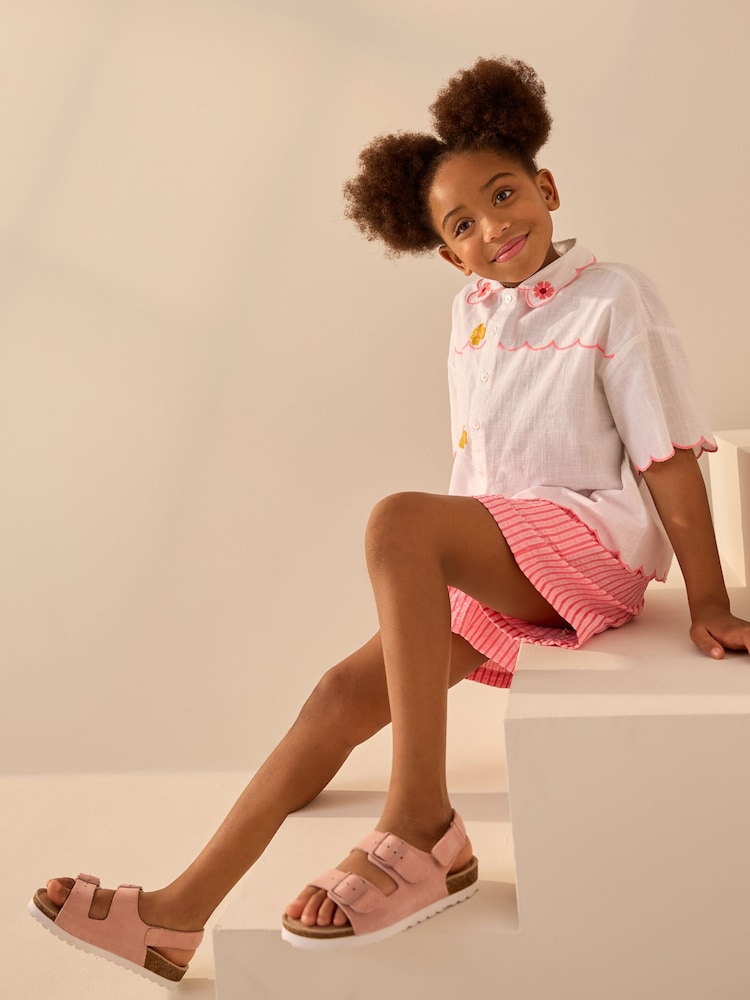 White Embroidered 100% Cotton Shirt (3-16yrs) - Image 2 of 5