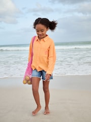 Soft Orange Printed 100% Cotton Shirt (3-16yrs) - Image 4 of 8