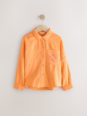 Soft Orange Printed 100% Cotton Shirt (3-16yrs) - Image 5 of 8