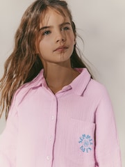 Pink Printed 100% Cotton Shirt (3-16yrs) - Image 3 of 9