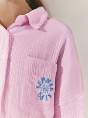 Pink Printed 100% Cotton Shirt (3-16yrs) - Image 5 of 9