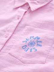 Pink Printed 100% Cotton Shirt (3-16yrs) - Image 8 of 9