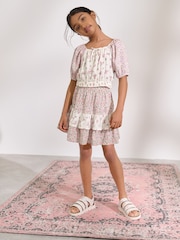 Pink Ditsy Top and Skirt Set (3-16yrs) - Image 1 of 4