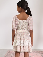 Pink Ditsy Top and Skirt Set (3-16yrs) - Image 2 of 4