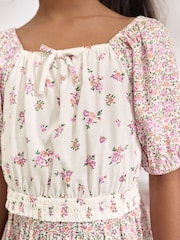 Pink Ditsy Top and Skirt Set (3-16yrs) - Image 3 of 4