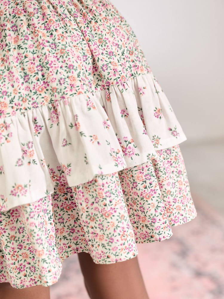 Pink Ditsy Top and Skirt Set (3-16yrs) - Image 4 of 4