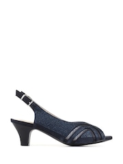 Pavers Blue Pavers Black Slingback Evening Heels - Image 1 of 5