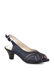 Pavers Blue Pavers Black Slingback Evening Heels - Image 3 of 5