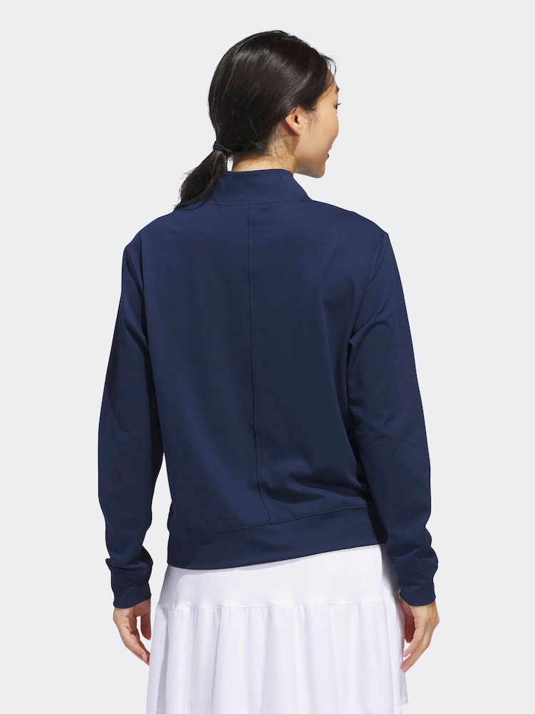 Adidas Golf Blue Ultimate365 1/4 Zip Layering Top - Image 2 of 8 Adidas Golf Blue Ultimate365 1/4 Zip Layering Top - Image 2 of 8