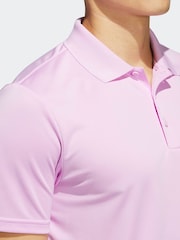 adidas Golf Pink Performance Primegreen Polo Shirt - Image 4 of 6