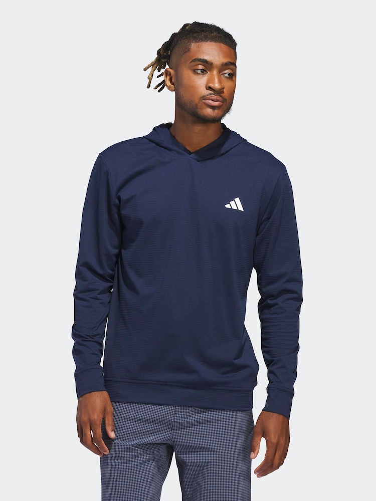 adidas Golf Navy Ultimate365 Elevated Hoodie - Image 1 of 6 adidas Golf Navy Ultimate365 Elevated Hoodie - Image 1 of 6