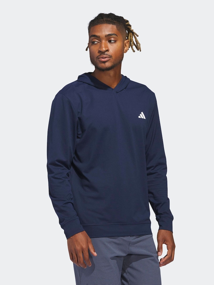 adidas Golf Navy Ultimate365 Elevated Hoodie - Image 2 of 6 adidas Golf Navy Ultimate365 Elevated Hoodie - Image 2 of 6