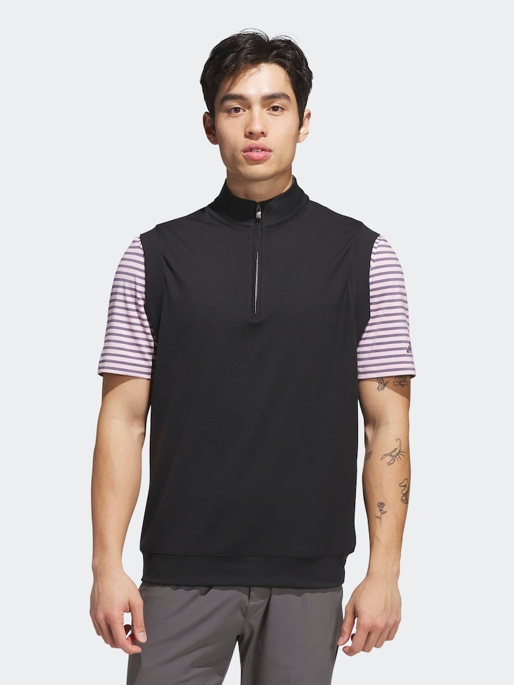 Adidas Golf Black Ultimate365 Classic 1/4 Zip Vest - Image 1 of 13