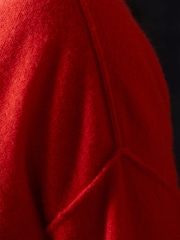 Anthropologie Red Alani Cashmere Mock Neck Jumper - Image 5 of 5