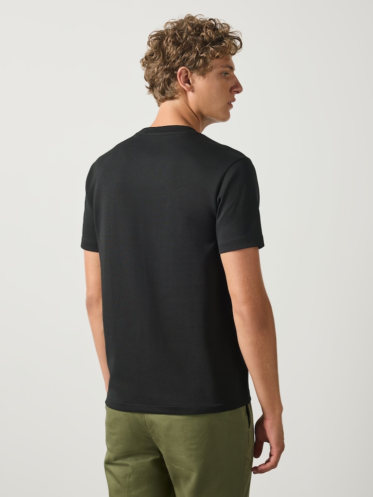 Black Slim Fit Motionflex Soft Heavyweight T-Shirt - Image 2 of 5 Black Slim Fit Motionflex Soft Heavyweight T-Shirt - Image 2 of 5