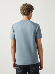 Blue Slim Fit Motionflex Soft Heavyweight T-Shirt - Image 3 of 4