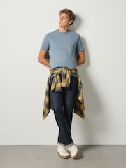 Blue Slim Fit Motionflex Soft Heavyweight T-Shirt - Image 4 of 4