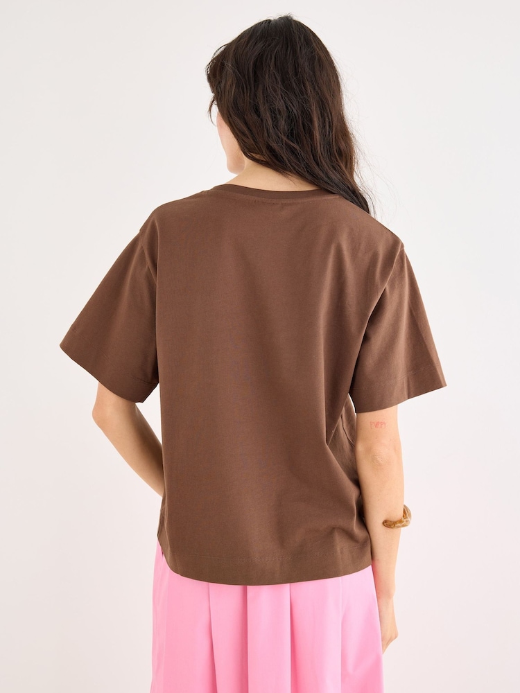 Oliver Bonas Brown Ciao Toucan Graphic T-Shirt - Image 2 of 7
