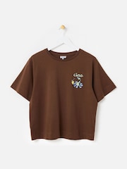 Oliver Bonas Brown Ciao Toucan Graphic T-Shirt - Image 3 of 7