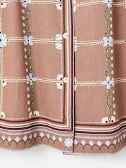 Oliver Bonas Brown Floral Print Short Sleeve Shirt - Image 7 of 7