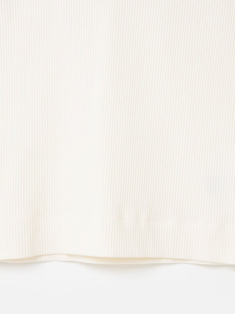 Oliver Bonas Cream Ribbed V-Neck Frill Sleeve Top - Image 7 of 7 Oliver Bonas Cream Ribbed V-Neck Frill Sleeve Top - Image 7 of 7
