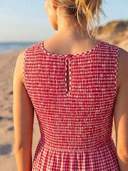 Roman Red Gingham Tiered Midi Dress - Image 4 of 4