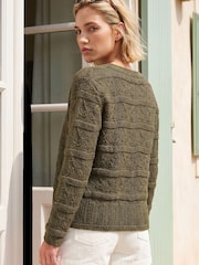 Roman Green Pointelle Cardigan - Image 3 of 4