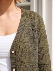 Roman Green Pointelle Cardigan - Image 4 of 4