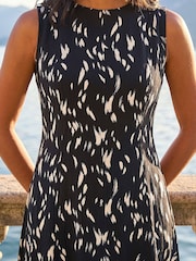 Roman Black Brush Stroke Panel Midi Dress - Image 4 of 4
