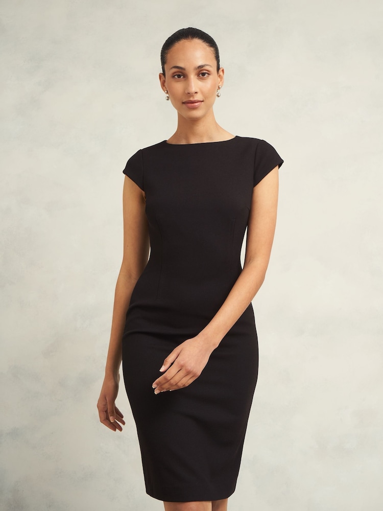Hobbs Black Petite Mia Dress - Image 1 of 4 Hobbs Black Petite Mia Dress - Image 1 of 4