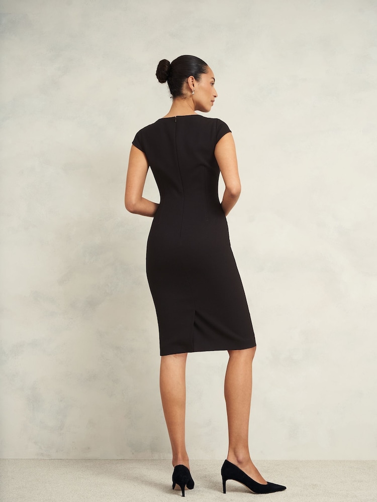 Hobbs Black Petite Mia Dress - Image 2 of 4 Hobbs Black Petite Mia Dress - Image 2 of 4