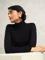 Hobbs Black Mischa Roll Neck Top - Image 1 of 4